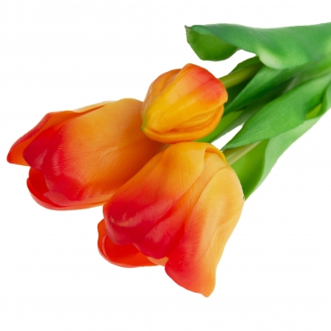 Dirbtinės tulpės, 3 vnt (oranžinės)
