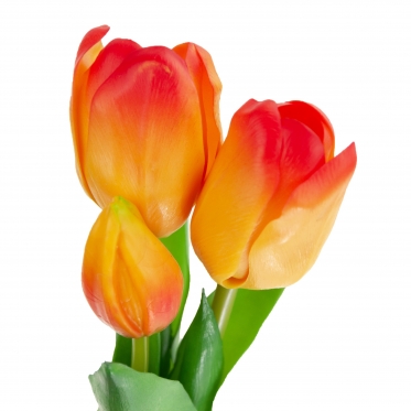 Dirbtinės tulpės, 3 vnt (oranžinės)