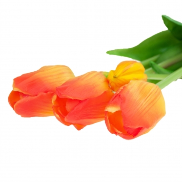 Dirbtinės tulpės, 5 vnt (oranžinės)