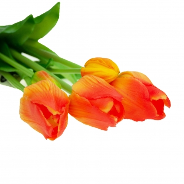 Dirbtinės tulpės, 5 vnt (oranžinės)