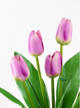 Dirbtinės tulpės, 6 vnt (rožinės)