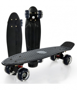 Vaikiška riedlentė "Fishboard", 42 x 13 cm (juoda)