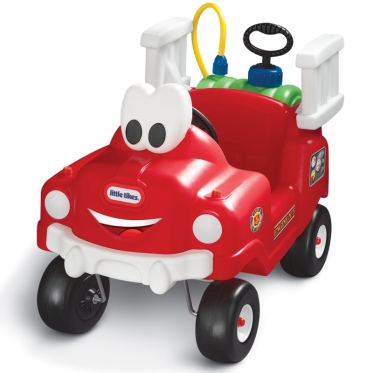 Gaisrininko mašinėlė - paspirtukas su vandens pompa "Little Tikes"