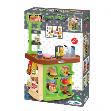 Greito maisto restoranas su produktais "Ecoiffier"