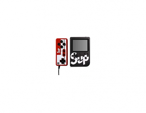 Nešiojama žaidimų konsolė su pulteliu "Game Box Sup 400", 1,5 x 7,7 x 11,5 cm (juoda)