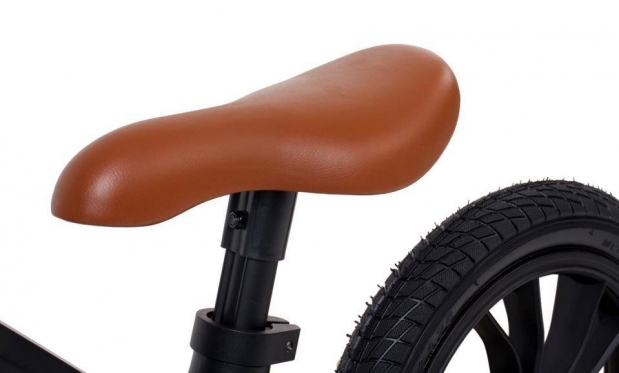 Balansinis dviratis "Racer QPlay", Ø 30 cm (juodas, rudas)
