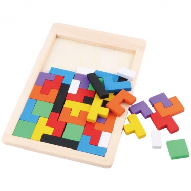 Medinė dėlionė "Tetris", 40 dalių
