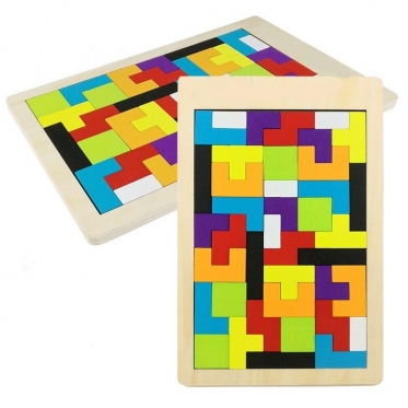 Medinė dėlionė "Tetris", 40 dalių