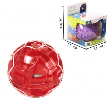3D žaidimas - labirintas "Maze-Ball", Ø 10,5 cm (raudonas)