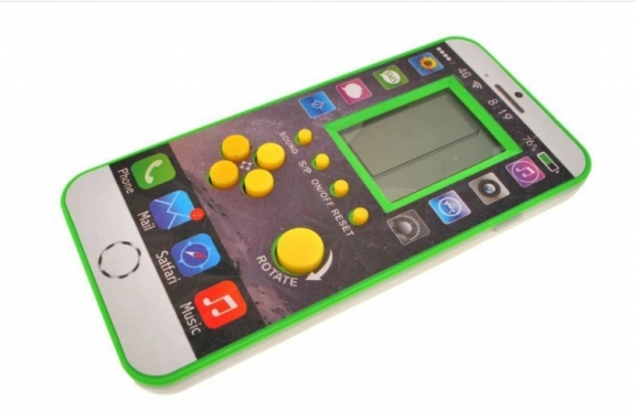 Elektroninis žaidimas "Tetris", 14 x 6,5 x 1,5 cm (žalias)