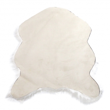 Dirbtinis dekoratyvinis avies kailis, 90 x 60 x 0,6 cm (baltas)