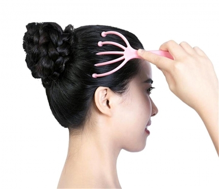 Galvos masažuoklis, 19 x 9 cm (rožinis)