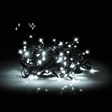 27,7 m 300 LED lempučių šventinė lauko girlianda (šaltai balta)
