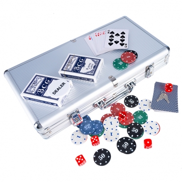 Pokerio rinkinys su lagaminu (300 žetonų)