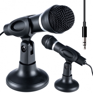 AUX mikrofonas su stovu, 14 x 4 x 4 cm