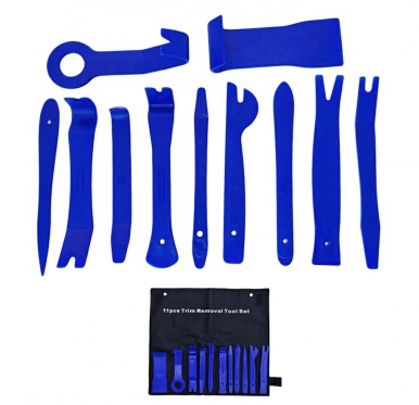 Plastikiniai automobilio ardymo įrankiai, 11 vnt (mėlyni)