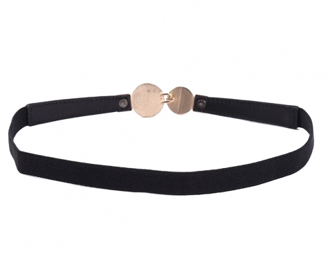 Suknelės diržas su perlais, 65 cm (juodas)