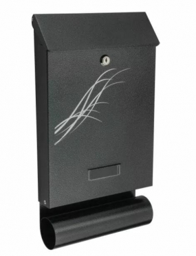 Pašto dėžutė "SDT C4", 44,5 x 25 x 6,5 cm (juoda)
