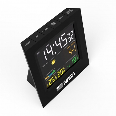 Nasa skaitmeninė orų stotelė su laikrodžiu WS300, juoda
