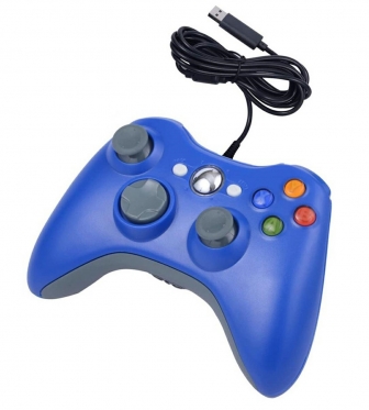 USB žaidimų valdymo pultelis "Xbox 360 Dual Shock" (mėlynas)