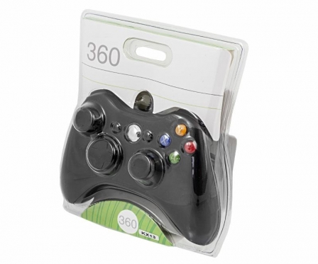USB žaidimų valdymo pultelis "Xbox 360 Dual Shock" (juodas)