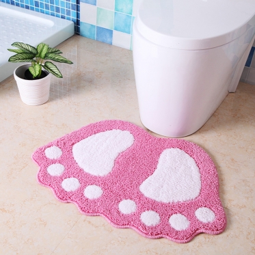 Vonios kilimėlis "Pėdos", 40 x 60 x 2 cm (rožinis)