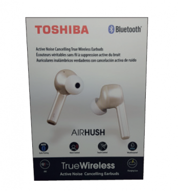 Belaidės ausinės Toshiba Airhush RZE-BT1050E, juoda