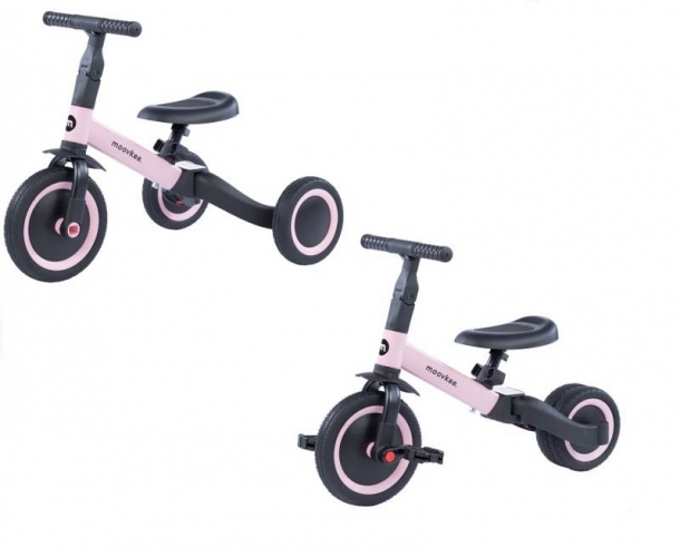 Triratis - Balansinis dviratis - 4in1 - MOLLY - SWEET PINK - MOOVKEE