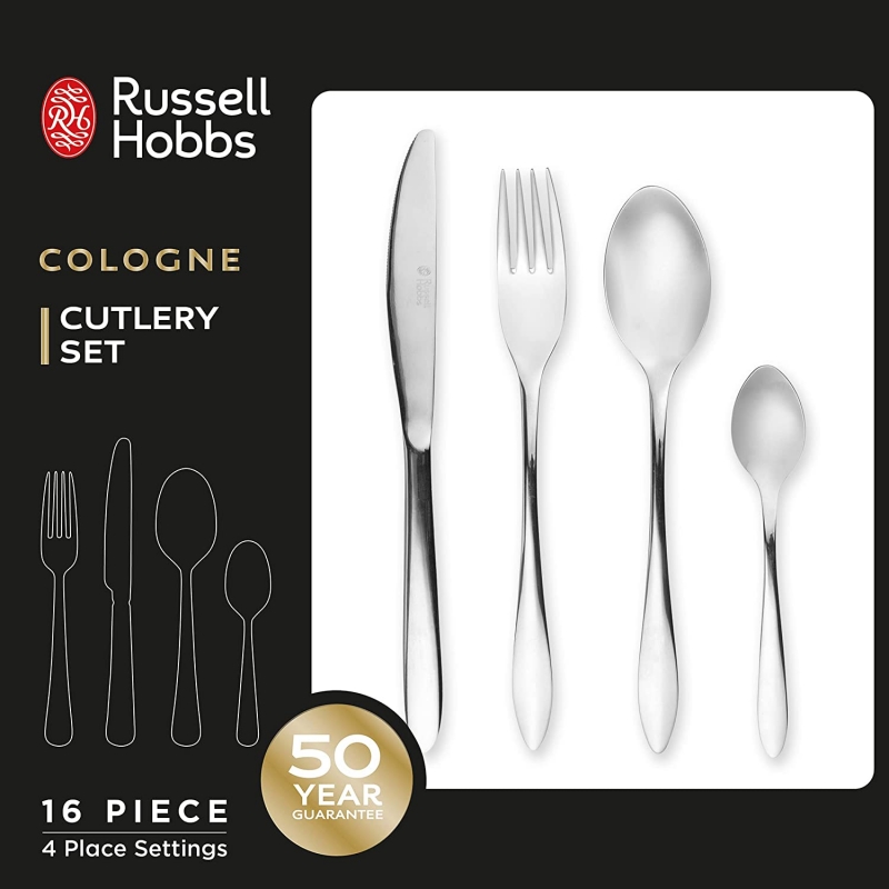 Russell Hobbs Rh02221Eu7 Cologne Stalo Įrankių Rinkinys 16 Vnt