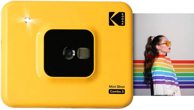 Kodak Mini Shot 3 Square Instant Camera And Printer Yellow
