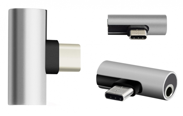 USB-C garso jungčių "miniJack" ir 3,5 mm adapteris (sidabrinis)