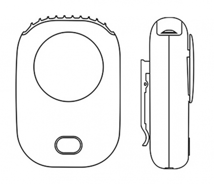 Besraigtis mažas USB ventiliatorius, 12,3 x 8,3 x 4,3 cm