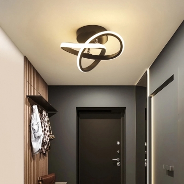 Modernus pakabinamas LED šviestuvas, 24 W (juodas)