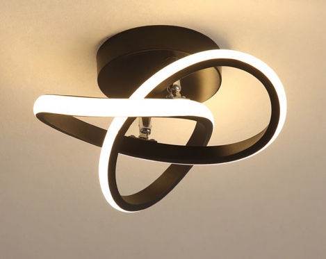Modernus pakabinamas LED šviestuvas, 24 W (juodas)