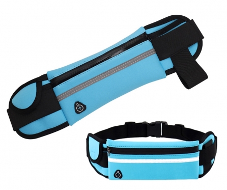 Bėgimo rankinė ant juosmens, 96 x 40 x 10 cm (mėlyna)