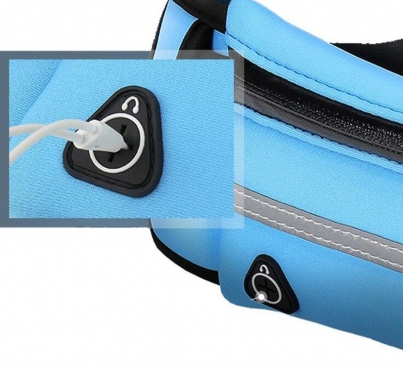 Bėgimo rankinė ant juosmens, 96 x 40 x 10 cm (mėlyna)