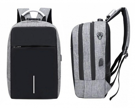 Kuprinė nešiojamam kompiuteriui, 42 x 28 x 15 cm (pilka, juoda)