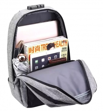 Kuprinė nešiojamam kompiuteriui, 42 x 28 x 15 cm (pilka, juoda)