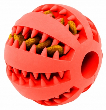 Šuns kamuoliukas dantims valyti, Ø 6,5 cm (raudonas)