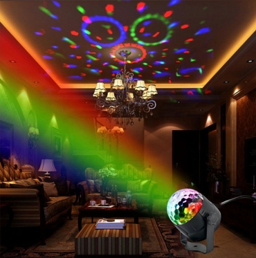 LED diskotekos šviestuvas, 6 RGB šviesos diodai