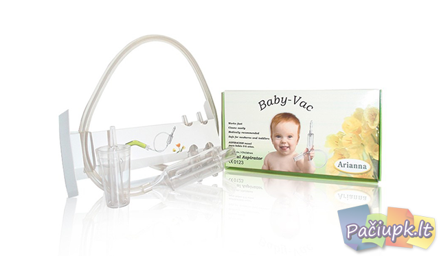 Pagalba sloguojančiam naujagimiui - vaikui! Nosies aspiratorius "Baby-vac"