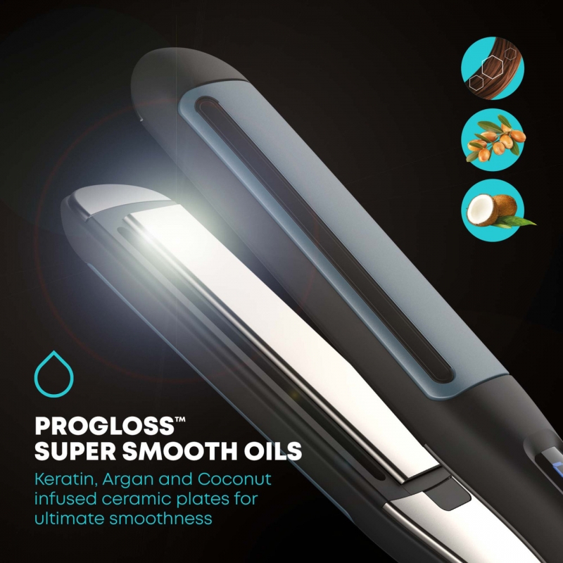 Plaukų Tiesintuvas Revamp St-1800-Eu Progloss Hydro Shield Shine Ceramic Straightener With Smart Sensor