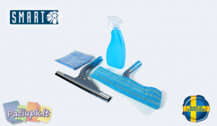 Langų, stiklo bei veidrodžių valymo rinkinys "Smart RENGORINGS-KIT"