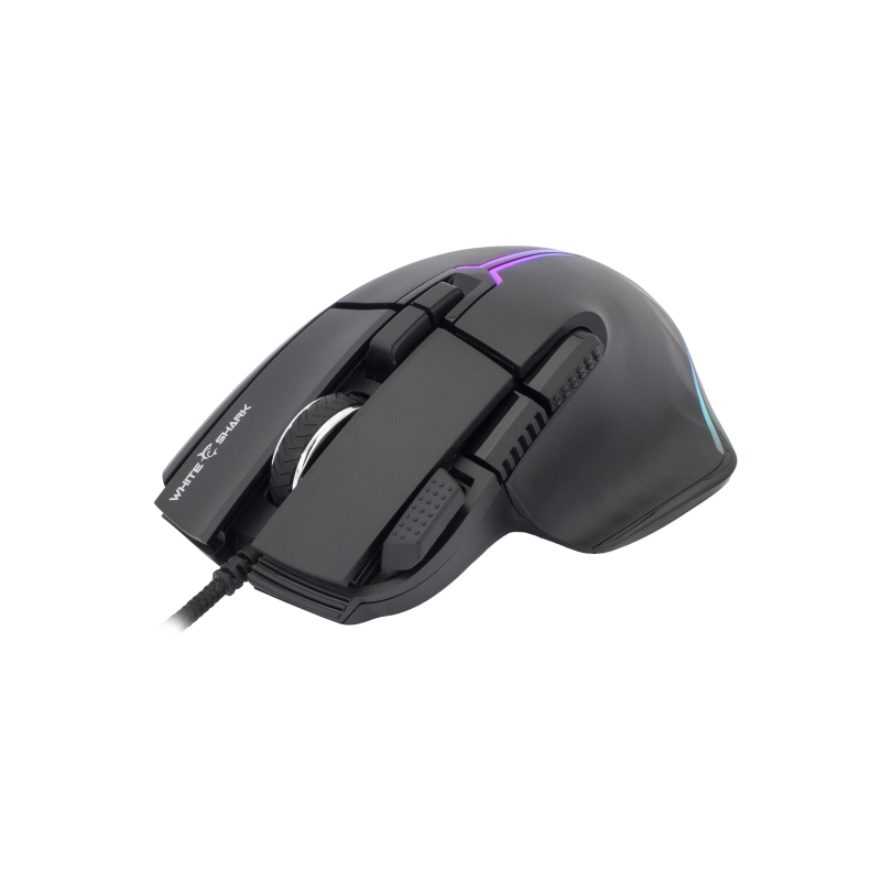 Pelė White Shark Gm-9006 Marrok Black Rgb / 12.000 Dpi