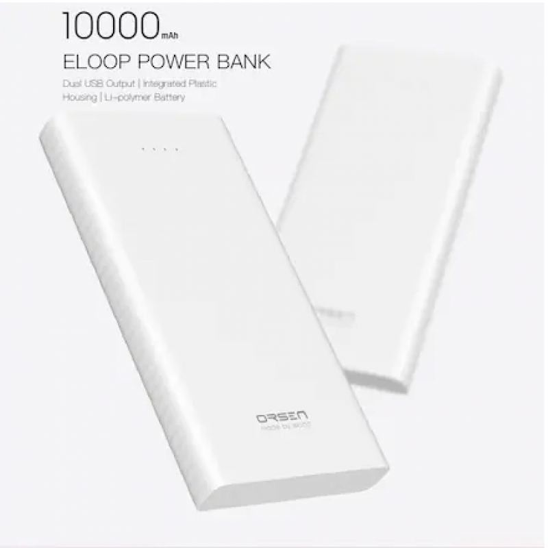 Išorinė Baterija Orsen E41 Power Bank 10000Mah, Balta