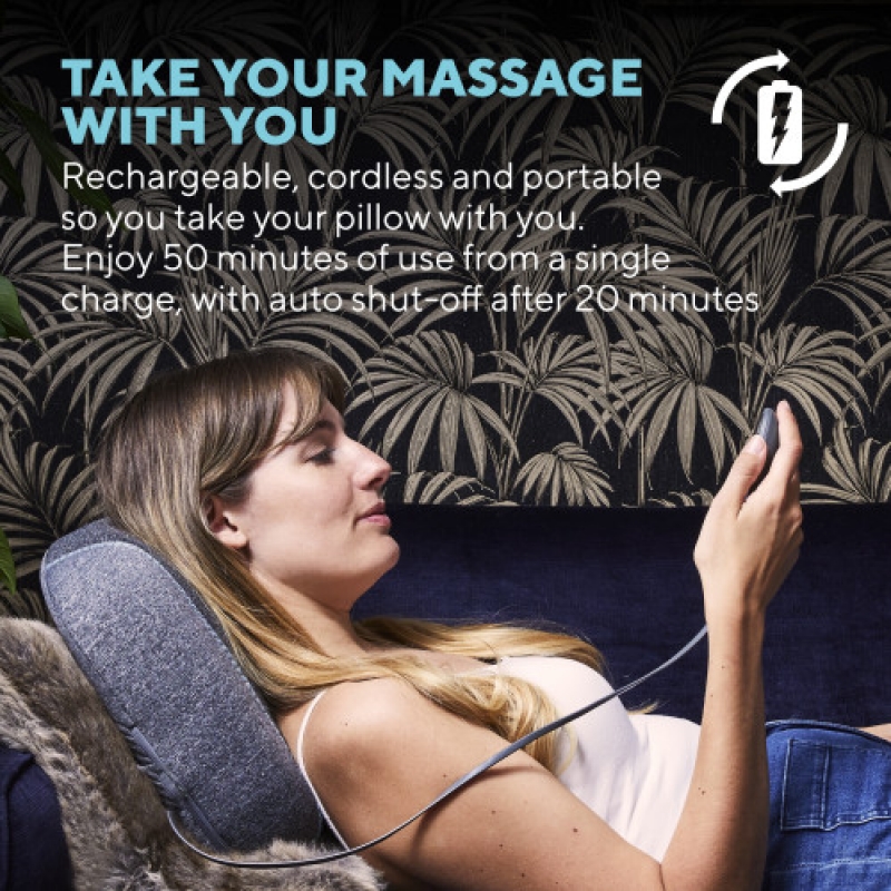 Massage Devices Homedics Th-Sptf2000-Eu Truheat Shiatsu Rechargeable Pillow