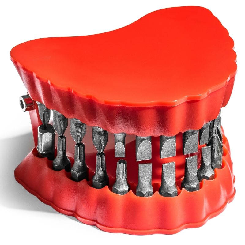 Atsuktuvo Galvučių Laikiklis Dantys, Raudonas