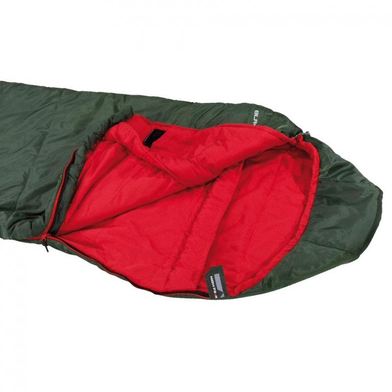 High Peak Black Arrow Miegmaišis 220X80X50 cm Žaliai Raudona
