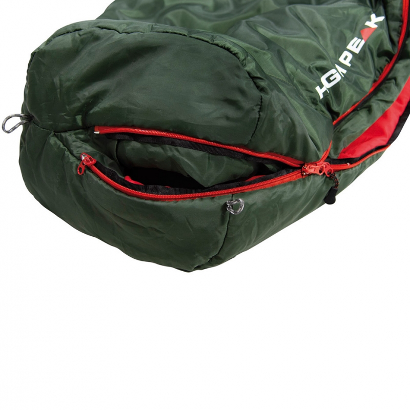 High Peak Black Arrow Miegmaišis 220X80X50 cm Žaliai Raudona