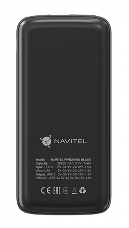 Išorinė Baterija Navitel Pwr20 Mx, 20 000 Mah